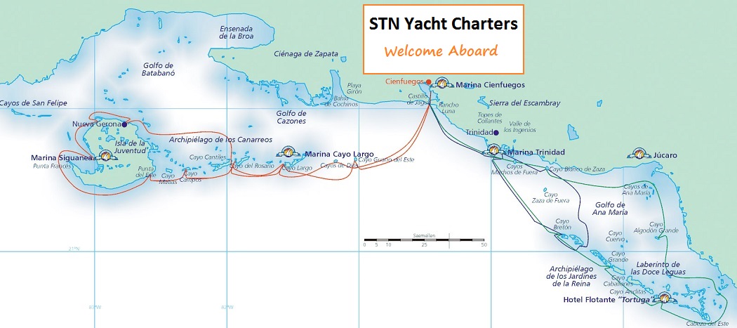 Cuba Yacht Charter Itineraries