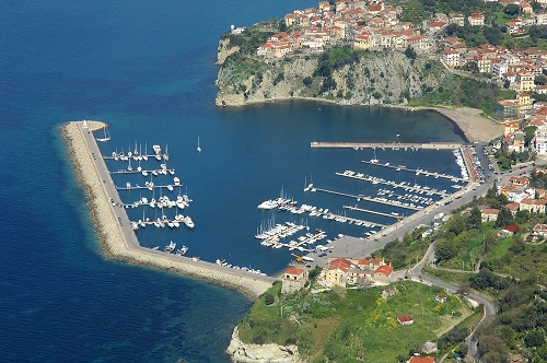 Drone shot of Agropoli Harbour