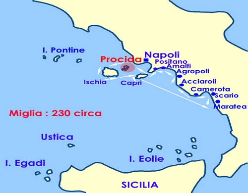A two week yacht charter itinerary from Procida to the Cilento Coast