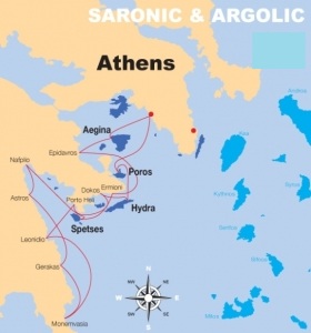 Two weeks charter in the Saronic Gulf from Athens