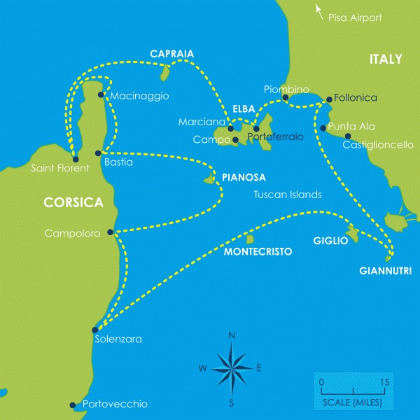 Two week charter in Tuscany