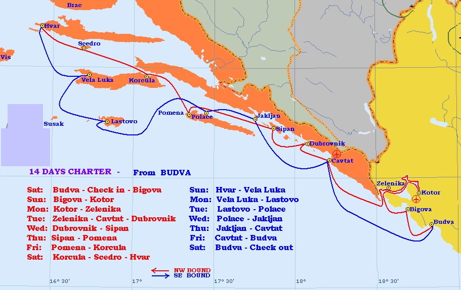 2 weeks from Budva to the NW
